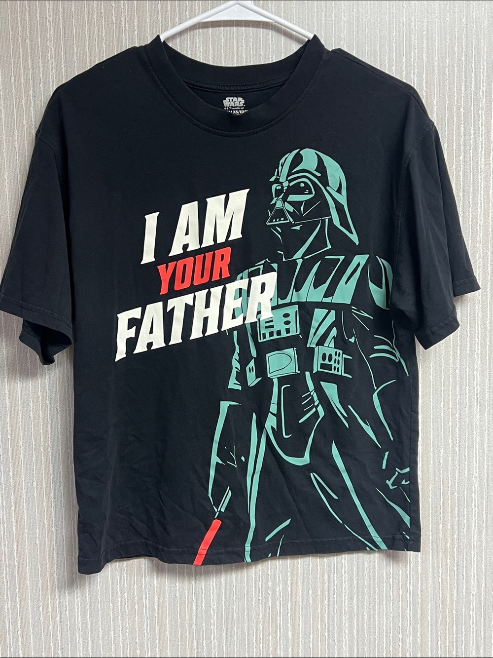 Unisex XS Star Wars Darth Vader Black Graphic Tee - I Am Your Father